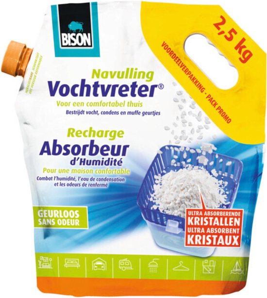 Bison Vochtvreter Losse Kristallen Navulling - 2,5 kg van Bison