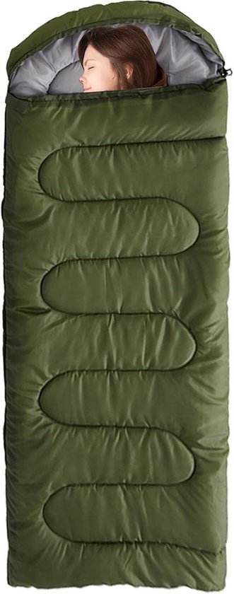 Bivak Slaapzak - Nood Slaapzak - Outdoor Overleven - Compact Draagbaar - 34 x 19 x 18 cm - Marineblauw/Legergroen