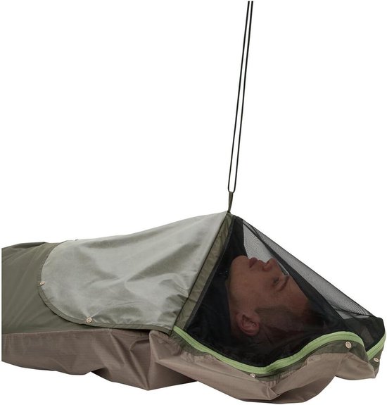 Bivakzak - Nachtzak - Kamperen en hiken - Waterdicht en ademend - 235 x 80 cm - Kaki