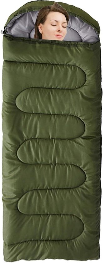 Bivakzak - Thermozak Noodzak - Outdoor Survival - Waterdicht en Warm - 180 cm Lengte - Legergroen