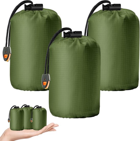Bivakzak, ultralichte noodslaapzak, 3 stuks, nooddeken, waterdicht, eerstehulp, reddingsdekens, survival, noodslaapzak, noodtent, koudebescherming, survivaluitrusting, noodgevallen, voor outdoor van Merkloos