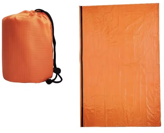 BIVVY Noodslaapzak - Outdoor slaapzak - Waterproof & Winddicht - Emergency sleeping bag - Survival - Inclusief opbergtas - Mini van Hoomtyer
