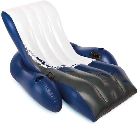 BIXc®- Lounge stoel - opblaasbare lounge, ligstoel camping ,190 x 145 cm