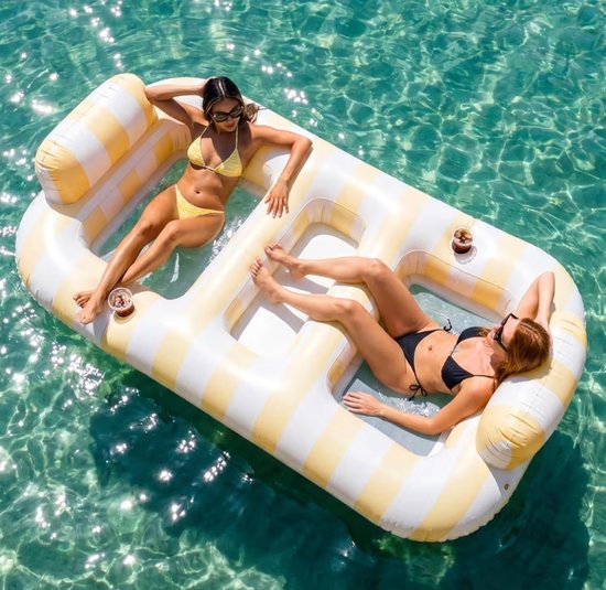 BIXc®- opblaas Luchtbed, Opblaasbare ligbed 210 X 130cm voor 2 personen, camping, zonnenbed.
