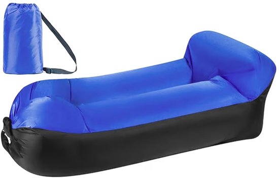 BIXc®- Opblaasbare bank, draagbare campingbank, 250 x 80 cm, voor camping, achtertuin, strandfeesten