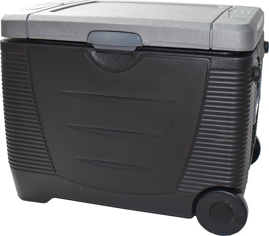 Black ICE trolley Koelbox 45L - Dubbel-energetische 12V/220V van Merkloos