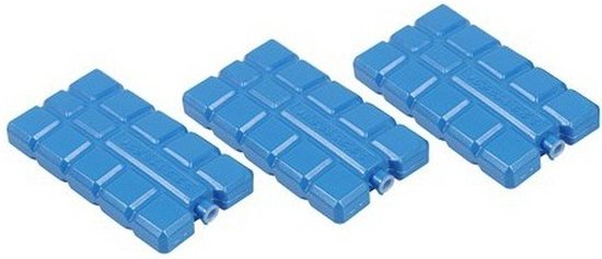 Blauwe Koelelementen 9x stuks 15 x 8 x 2 cm voor koelbox of koeltas - Koelelementen van 220 ml van Lowlands Essentials