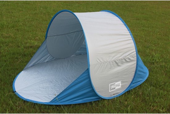 Blauwe lastpak pop-up strandtent - Hitte en UV beschermd - Waterdicht van Blauwe lastpak.