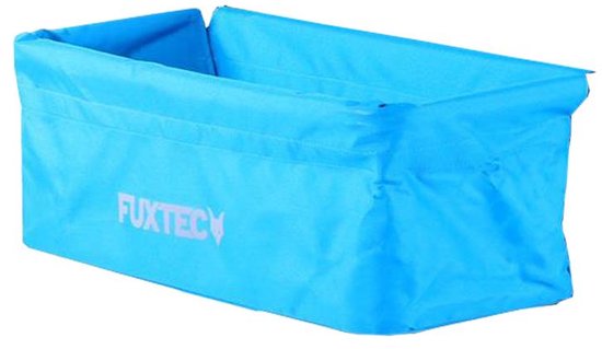 Blauwe opvouwbare transportwagen met achtertas FUXTEC Wild, City en Free Cruiser van Merkloos