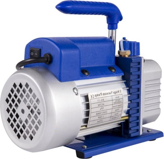 Blauwe Professionele Vacuumpomp - Draagbaar en Compact - Inclusief Hoogwaardige Accessoires van Merkloos