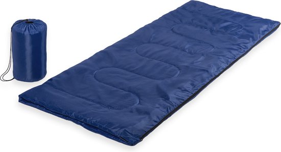 Blauwe slaapzak warm 75 x 185 cm van Adventure Goods