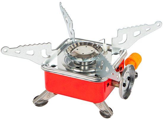 Blow - camping kooktoestel -draagbaar - mini toeristisch gasfornuis, 2800W, voor patroon, 53-138 van Merkloos