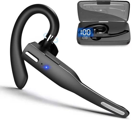 Bluetooth-headset voor mobiele telefoons, met microfoon, draadloos handsfree apparaat, ruisonderdrukkingsfunctie, geschikt voor autorijden en kantoorgebruik.