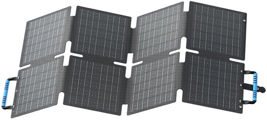 BLUETTI 60W zonnepaneel voor draagbaar energiestation Handsfree 1/Handsfree 2/ AC2A/EB3A/Elite 30 V2/ AC50B. USB-A en USB-C-poort voor tablet, telefoon, drone, opvouwbare zonnelader voor wandelen, kamperen, reizen
