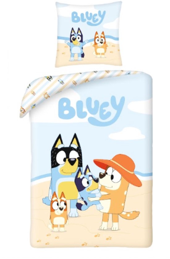 Bluey Dekbedovertrek - 140 x 200 cm - Polyester - Meerkleurig