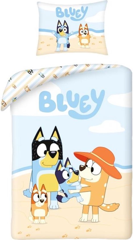 Bluey Dekbedovertrek Strand 140 x 200 cm - katoen van Bluey