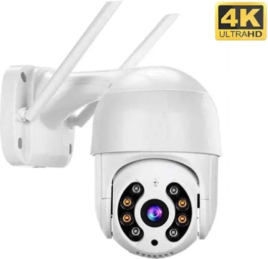 Blyx® - Beveiligingscamera - Buitencamera met Nachtzicht - Outdoor Camera - Wifi Camera - Full HD - Waterproof - 5x Digitale Zoom - 8MP - Met Wifi en App - Wit van Blyx