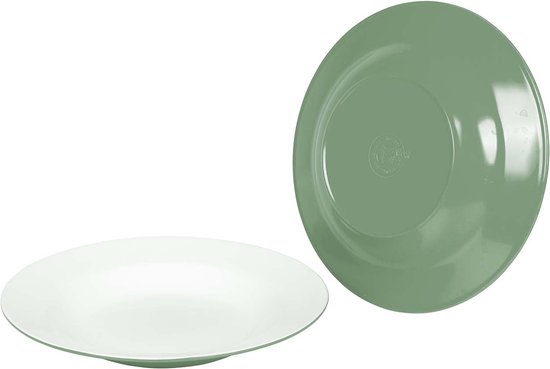 Bo-Camp - Diepbord - Two-Tone - Melamine - 4 Stuks - Groen van Bo-Camp