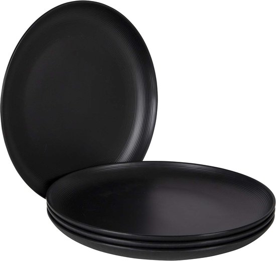 Bo-Camp - Industrial - Dinerbord - Orville - 4 Stuks - Zwart van Bo-Camp