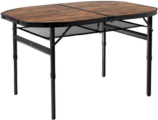 Bo-Camp - Industrial - Tafel - Melrose - Ovaal - Koffermodel - 120x80 cm