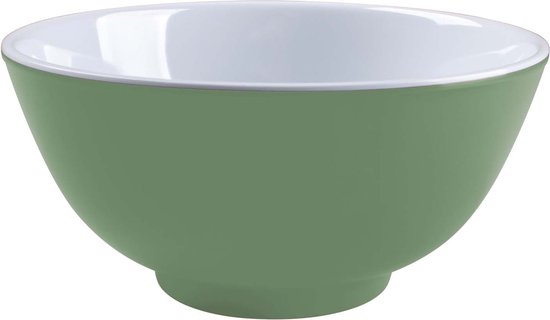 Bo-Camp - Kom - Two-Tone - Melamine - 4 Stuks - Groen van Bo-Camp