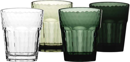 Bo-Camp - Limonade glas - Mix & Match - Kunststof - 200 ml - 4 Stuks - Groen van Merkloos