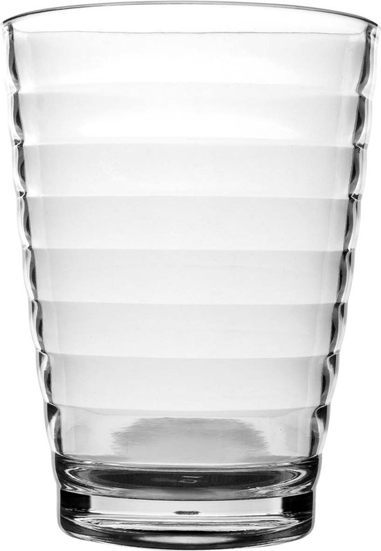 Bo-Camp - Limonadeglas - Geribbeld - 350 ml - 1 Stuk