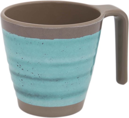 Bo-Camp - Mok - Halo - M - Aqua - 4 Stuks van Merkloos