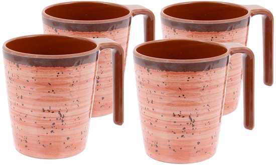 Bo-Camp Mok L - Halo - 4 Stuks - Melamine - clay van Merkloos