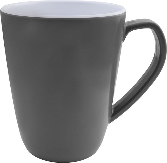 Bo-Camp - Mok L - Two-tone - Melamine - 4 Stuks - Grijs van Bo-Camp