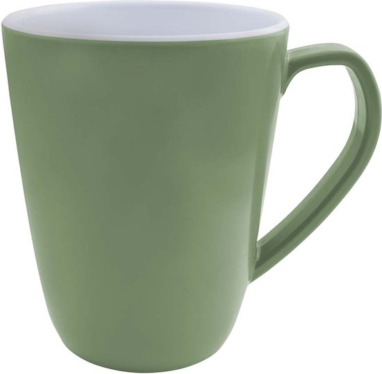 Bo-Camp - Mok L - Two-tone - Melamine - 4 Stuks - Groen van Bo-Camp