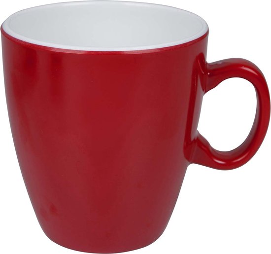 Bo-Camp - Mok - Two-Tone - Melamine - 4 Stuks - Rood