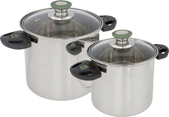 Bo-Camp - Pannenset - Elegance Compact 2 - 2-Delig - RVS van Bo-Camp