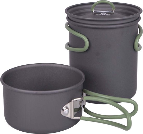 Bo-Camp - Pannenset - Explorer - 2-Delig - Hard anodized - Aluminium van Bo-Camp