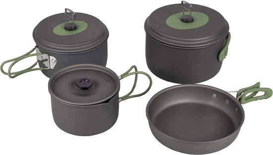 Bo-Camp - Pannenset - Explorer - 4-Delig - Hard anodized - Aluminium van Bo-Camp
