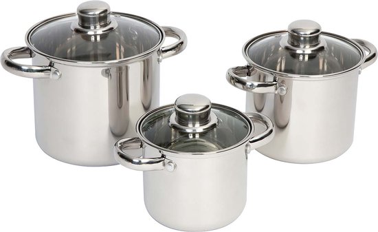 Bo-Camp - Pannenset - Royal Plus - 3-Delig - RVS van Bo-Camp