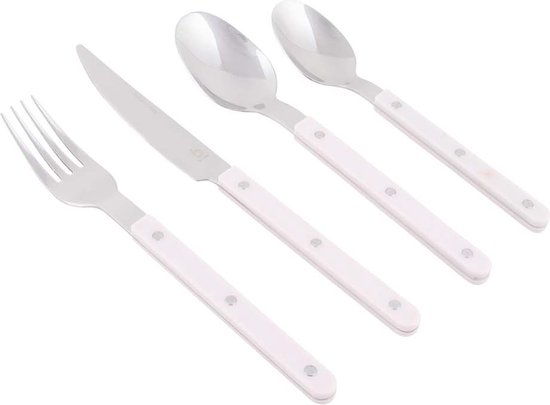 Bo-Camp - Pastel - Bestekset - Honfleur - RVS - 16-Delig - 4 Personen - Lila van Bo-Camp