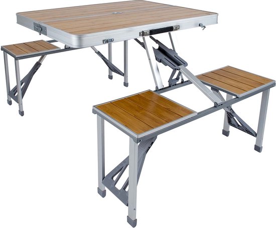 Bo-Camp - Picknicktafel - Bamboe - Inklapbaar van Bo-Camp