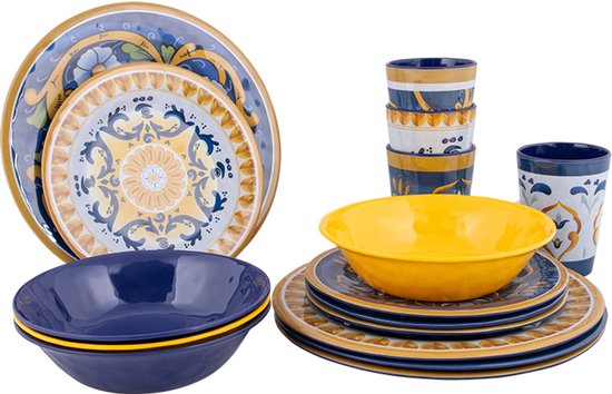 Bo-Camp - Servies - Sicilian - 16 Stuks van Bo-Camp