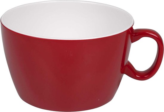 Bo-Camp - Soepkom - Two-Tone - Melamine - 4 Stuks - Rood van Bo-Camp