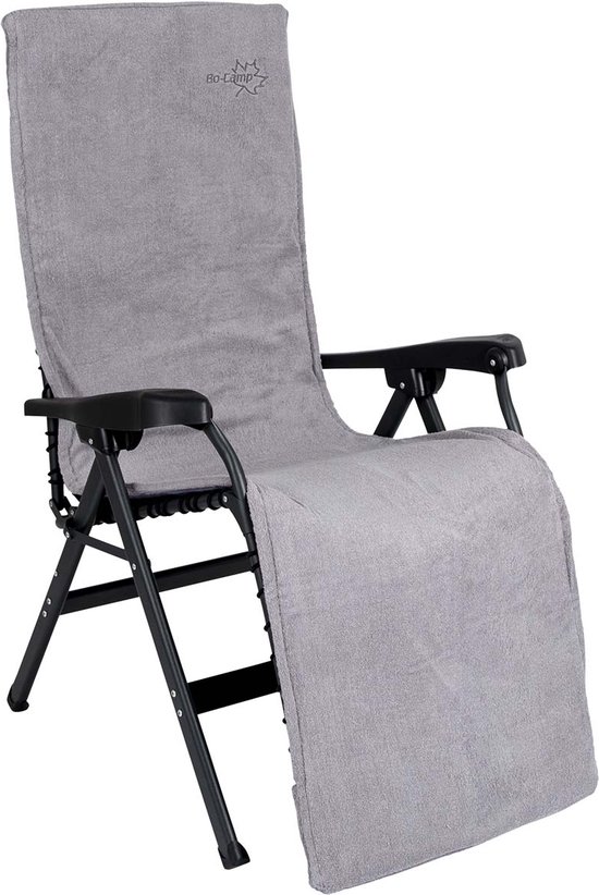 Bo-Camp - Stoelhoes L - Universeel - Gepolsterde badstof - Licht grijs van Bo-Camp