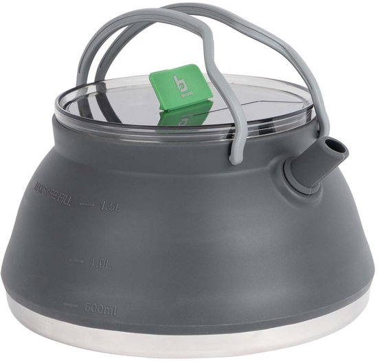 Bo-Camp - Theeketel - Opvouwbaar - Siliconen - 1,5 Liter