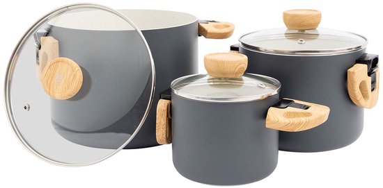 Bo-Camp - Urban Outdoor collection - Pannenset - Barbican - Aluminium - Inductie - 3-Delig van Merkloos