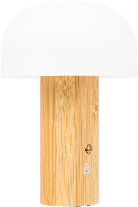 Bo-Camp - Urban Outdoor collection - Tafellamp - Nasstington - Bamboe - Oplaadbaar - 180 Lumen