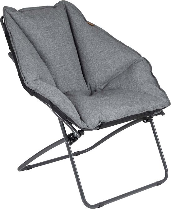 Bo-Camp - Urban Outdoor - Moon chair - Silvertown - Olefin - Grijs van Bo-Camp