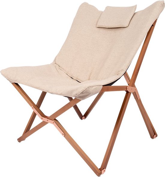 Bo-Camp - Urban Outdoor - Relaxstoel - Bloomsbury - L - Oxford polyester - Beige van Bo-Camp