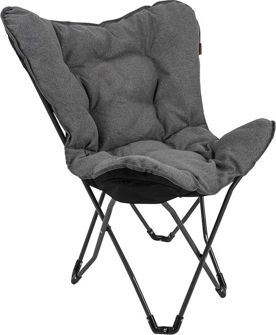 Bo-Camp - Urban Outdoor - Vlinderstoel - Grainger - M - Nika - Grijs van Bo-Camp
