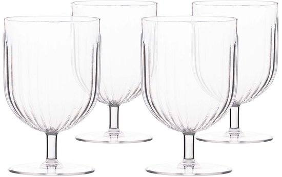 Bo-Camp Wijnglas - Brim - 290 ml - 4 Stuks van Merkloos