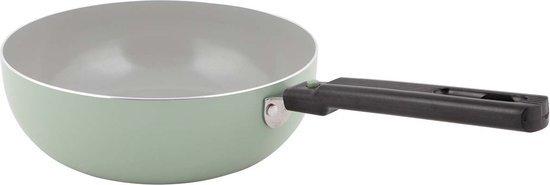 Bo-Camp - Wokpan - Sprint ECO - Afneembare steel - Ø 24 cm - Groen van Bo-Camp