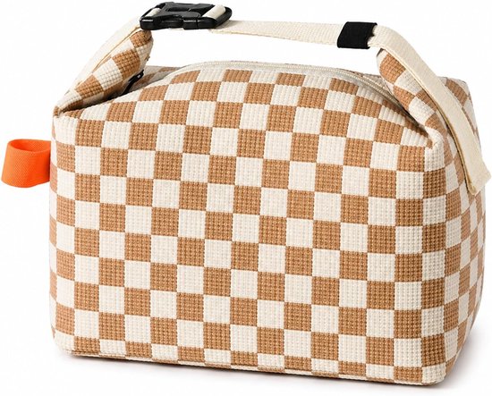 Bobypet - Koeltas - Kleine Corduroy Lunchtas met Verstelbaar Handvat - Geïsoleerde Lunchbag voor Werk, School en Picknick - Geel